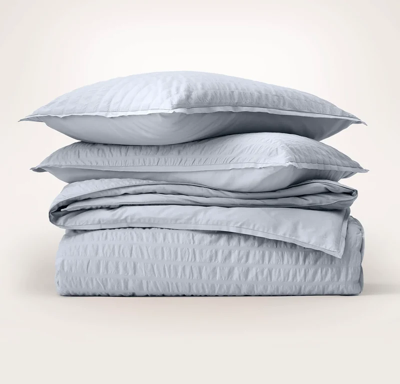 Relaxed Seersucker Duvet Set - Hydrangea