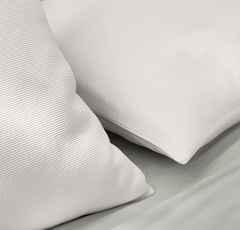 Ottoman Rib Duvet Set - White
