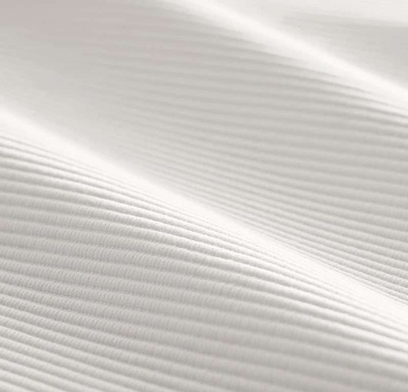 Ottoman Rib Duvet Set - White