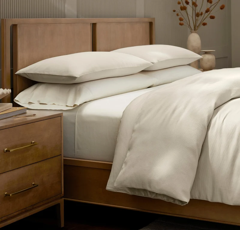 Ottoman Rib Duvet Set - Sand