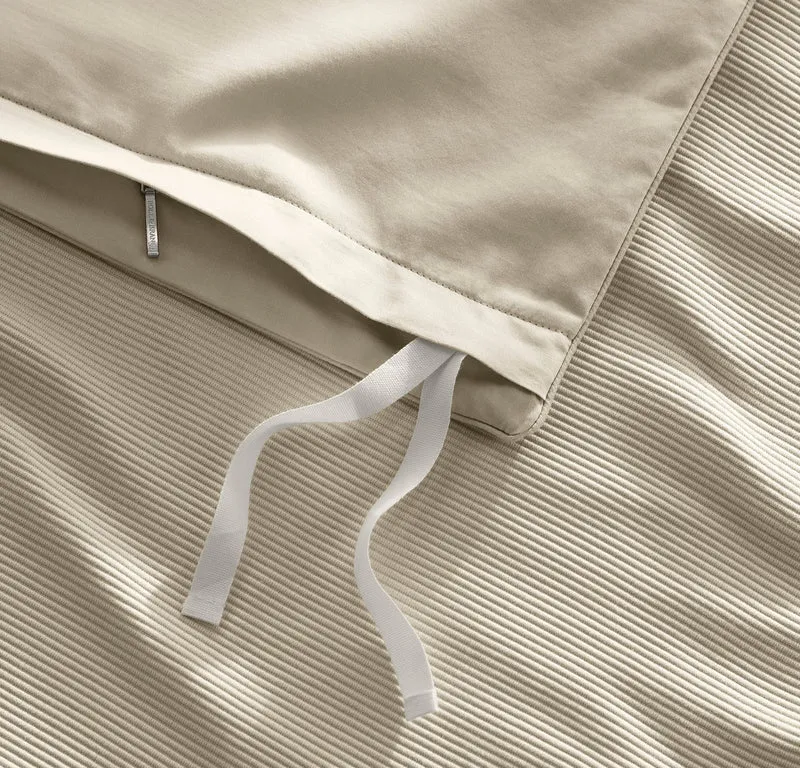 Ottoman Rib Duvet Set - Sand