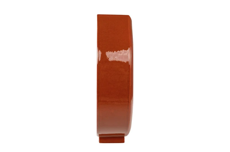 Casa Padrino Luxus Vase 36 x 10 x H. 36,5 cm - Elegante flache Deko Vase Margot aus feinem Steingut - Luxus Deko Accessoires