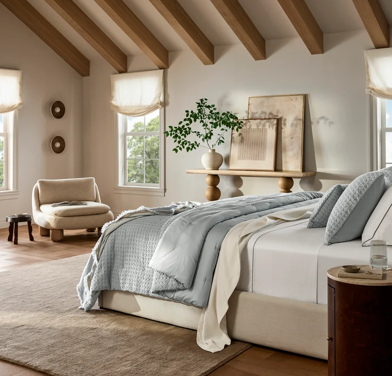 Mosaic Waffle Comforter Sham Set - Shore/Cream