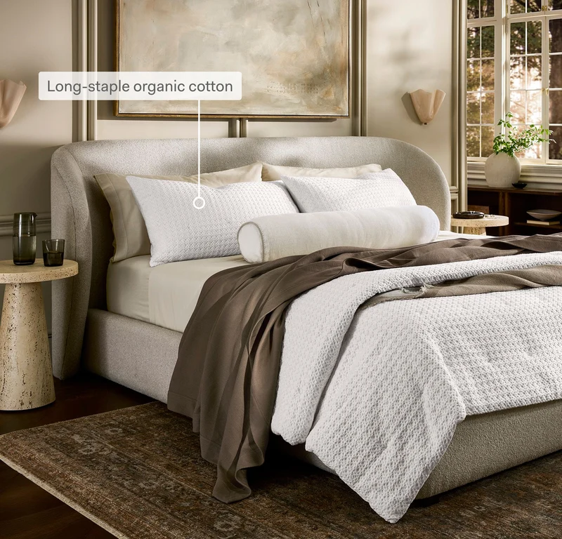 Mosaic Waffle Comforter Sham Set - Shore/Cream