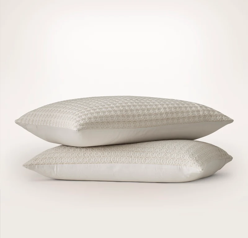Mosaic Waffle Comforter Sham Set - Mist/Cream/Oak