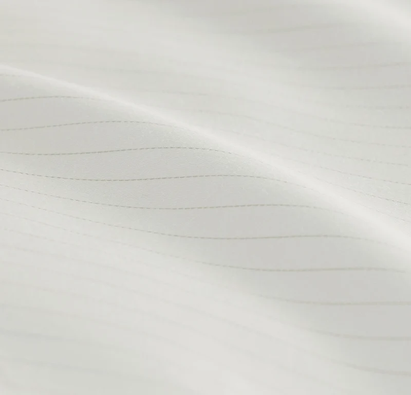Signature Hemmed Sheet Set - White/Oak Delicate Stripe
