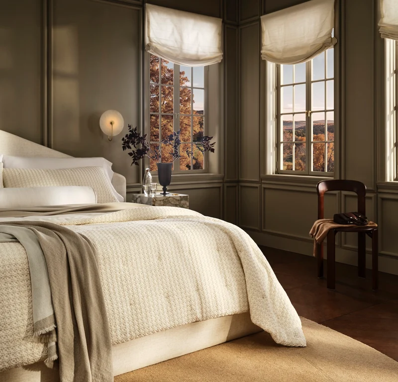 Mosaic Waffle Comforter - Cream/Oak
