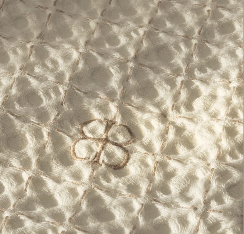 Mosaic Waffle Comforter - Cream/Oak