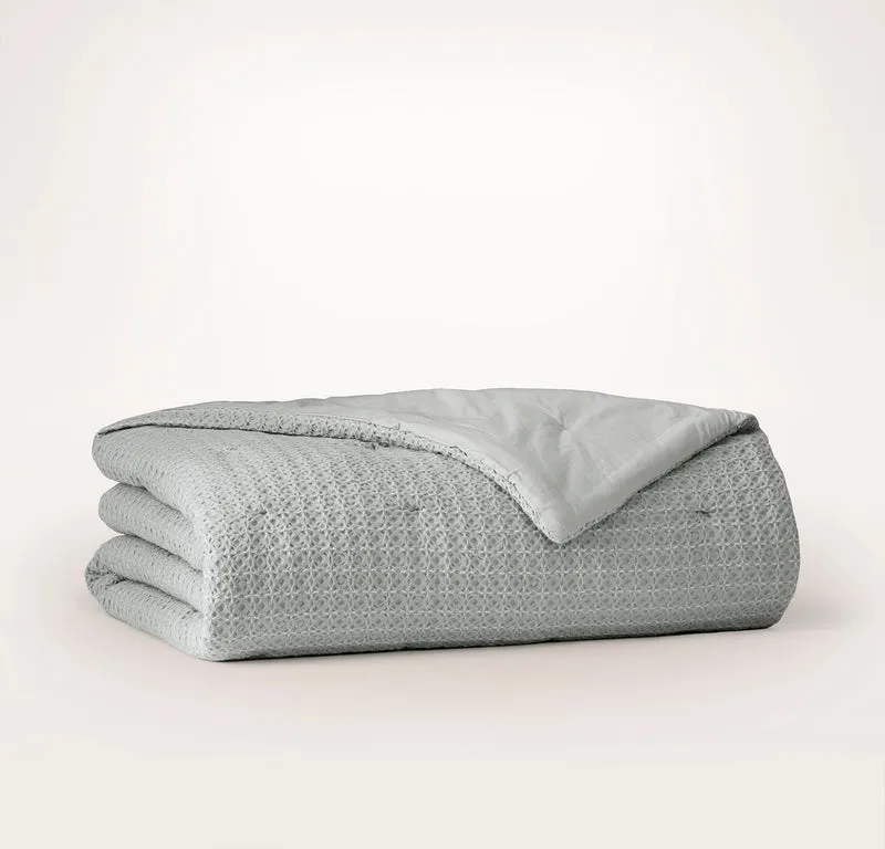 Mosaic Waffle Comforter - Shore/Cream