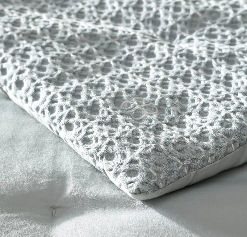 Mosaic Waffle Comforter - Shore/Cream