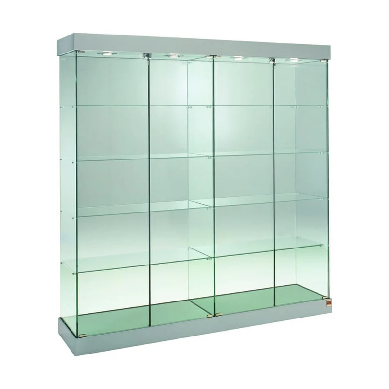 Casa Padrino Luxus Ladenvitrine 142 x 46 cm H. 188 cm mit LED - Ladeneinrichtung - Boutique Möbel - Made in Italy