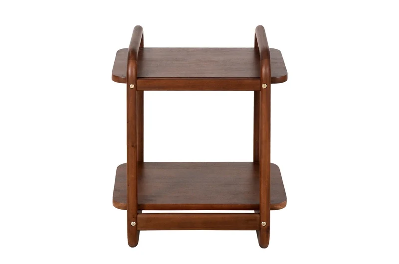 Casa Padrino Luxus Beistelltisch Khami Braun 50 x 40 x H. 60 cm - Leichter Mahagoni Beistelltisch im hellen Kaffee-Braunton - Luxus Möbel