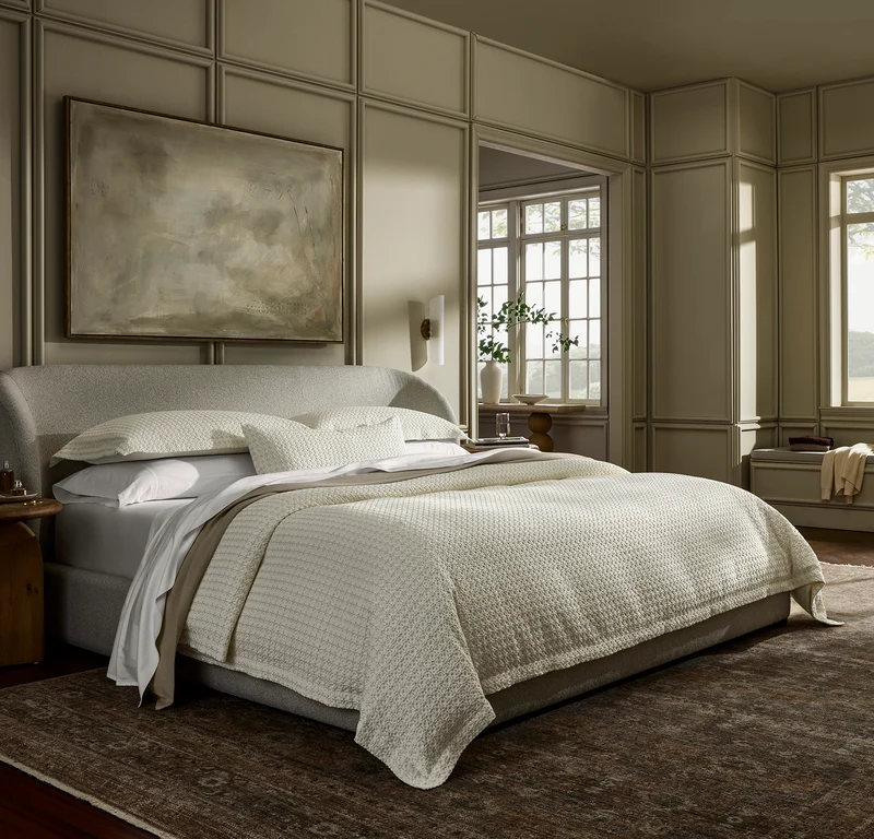 Mosaic Waffle Duvet Sham Set - Cream/Oak