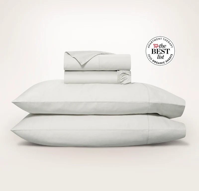Percale Hemmed Sheet Set - Mist