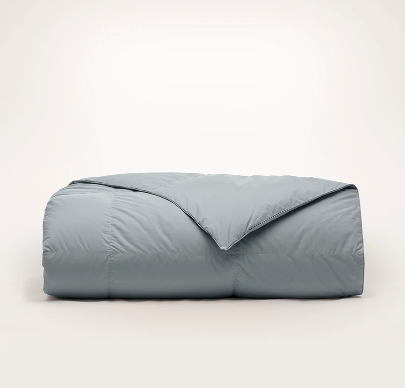 Percale Quilted Down Alternative Comforter - Bluestone