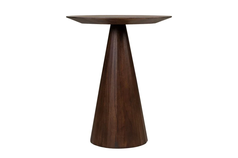 Casa Padrino Luxus Beistelltisch Congo Braun Ø 50 x H. 60 cm - Runder Massivholz Beistelltisch mit skulpturalem Fuß - Luxus Möbel