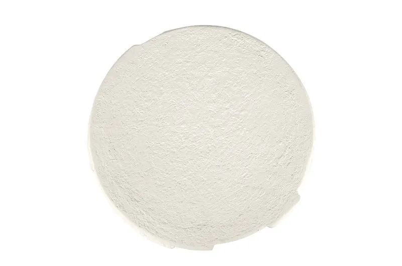 Casa Padrino Luxus Beistelltisch Cremeweiß Ø 43 x H. 61 cm - Runder Beistelltisch aus Faserbeton mit versetzt gestufter Silhouette - Luxus Möbel