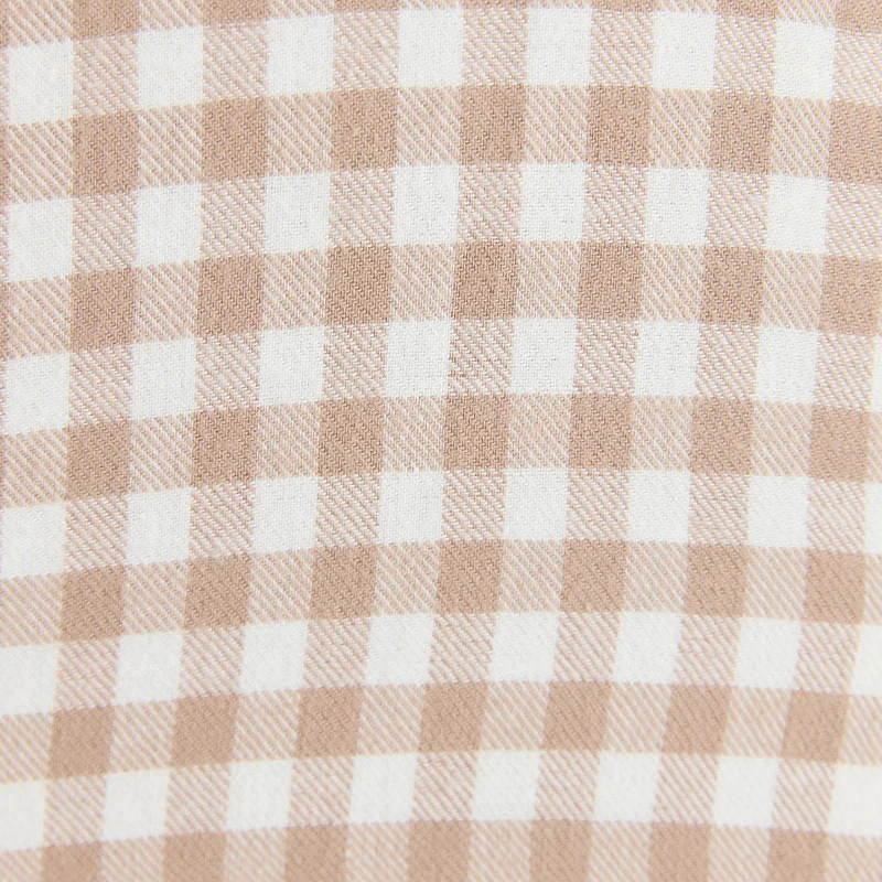 Gingham Pyjama Shirt - Beige