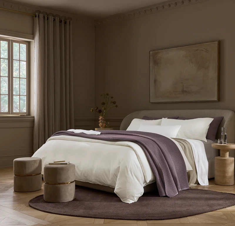 Signature Textured Stitch Quilt - Plum