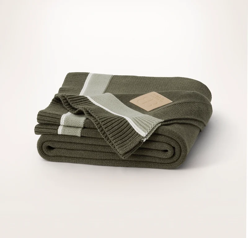 Court Knit Throw Blanket - Heathered Pine