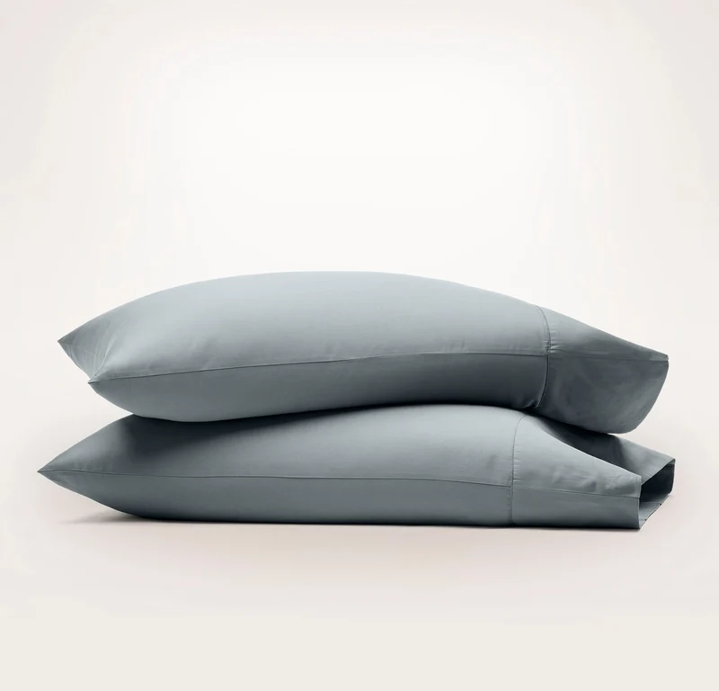 Signature Hemmed Pillowcase Set - Bluestone