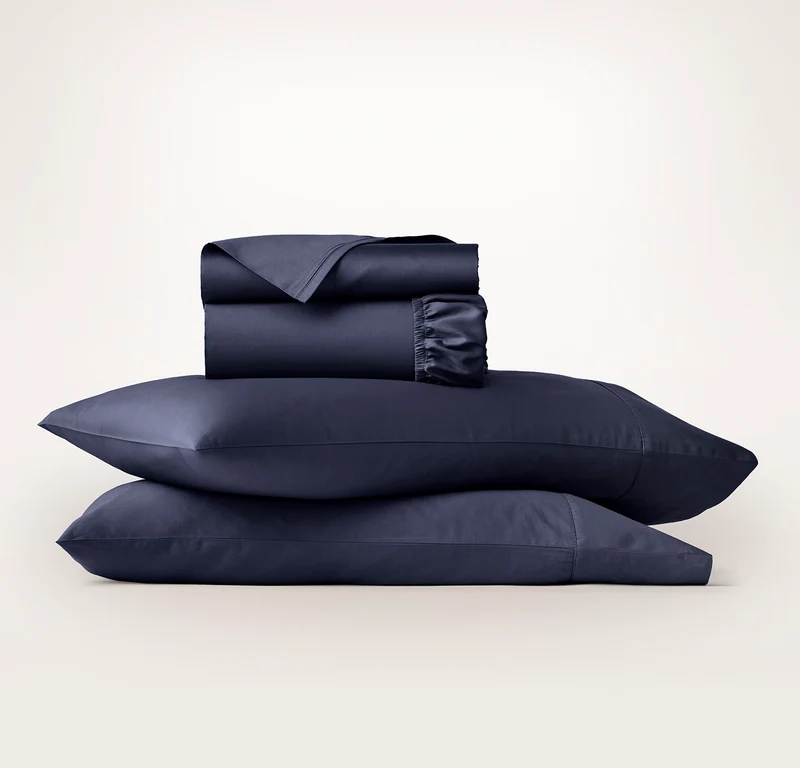 Signature Hemmed Sheet Set - Coastal Navy