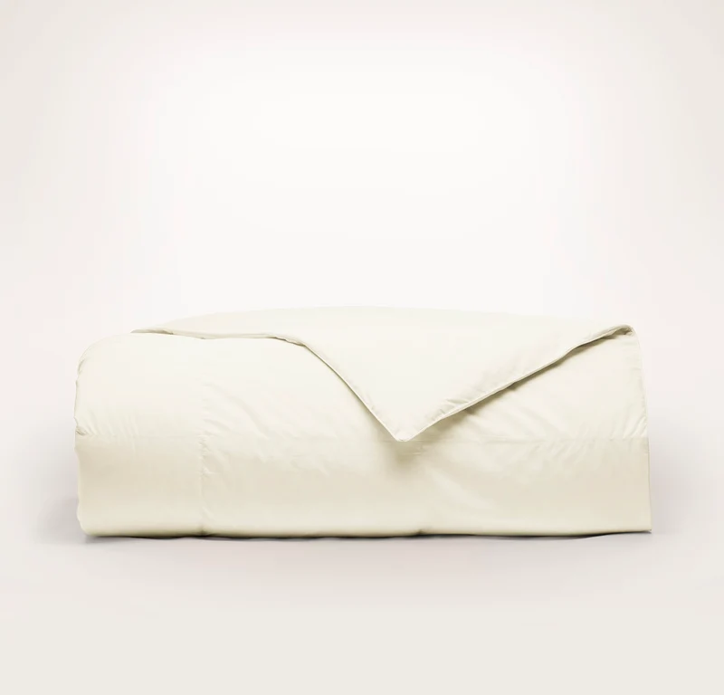 Percale Quilted Down Alternative Comforter - Cream