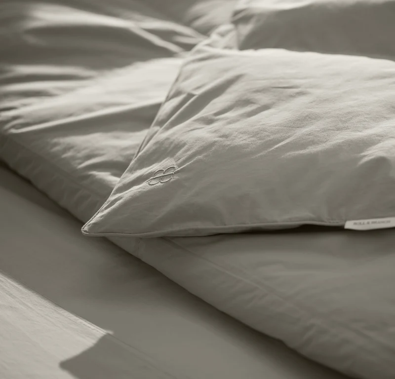 Percale Quilted Down Comforter - Pewter