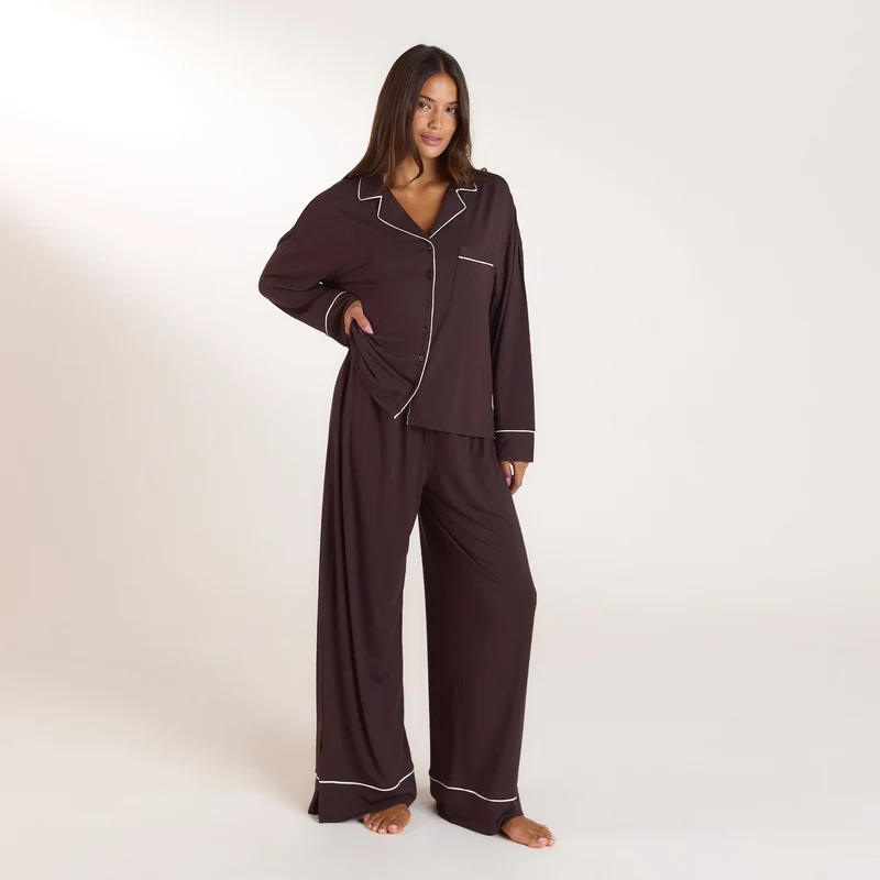 Modal Pyjama Broek - Donker Chocoladekleurig