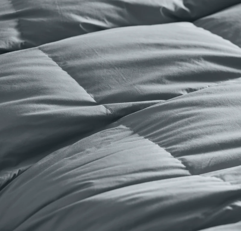 Percale Quilted Down Alternative Comforter - Bluestone