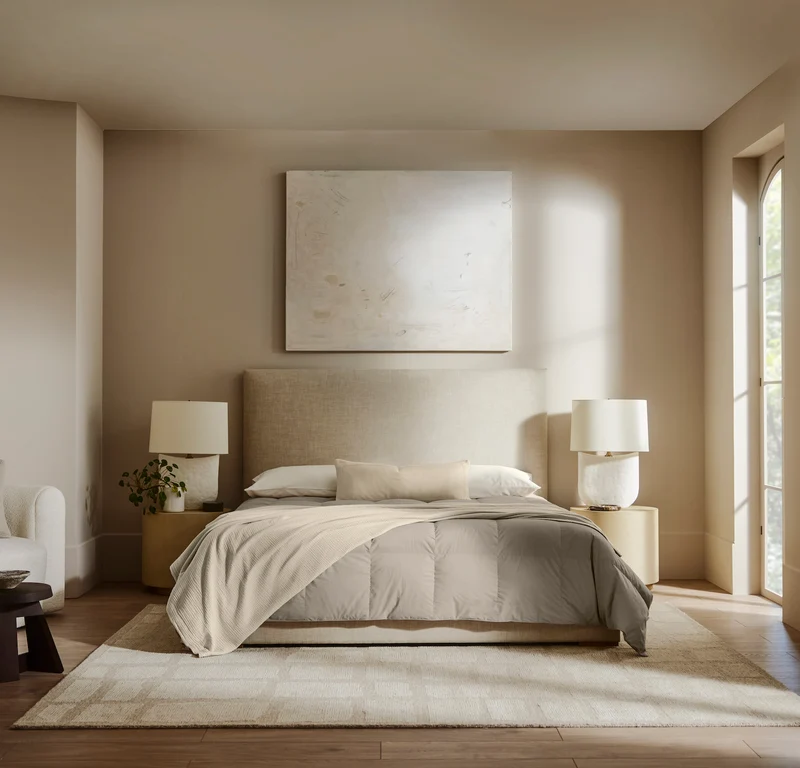 Percale Quilted Down Alternative Comforter - Oak