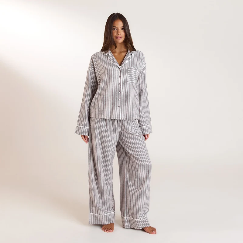 Stripe Pyjama Broek - Chocolade