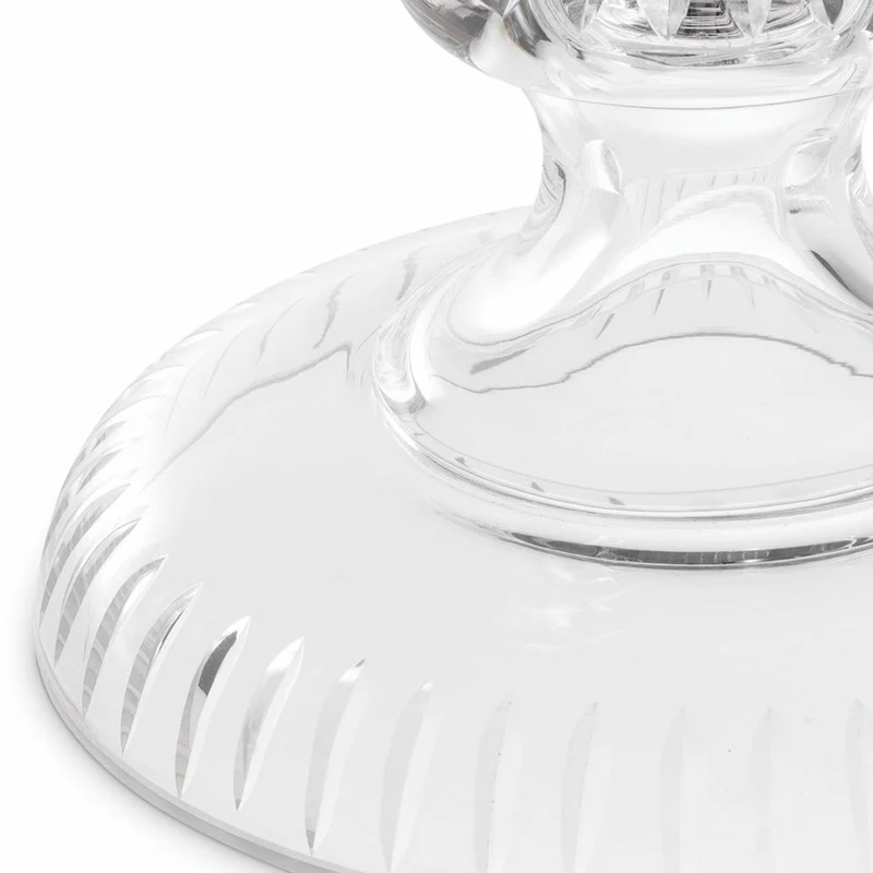 Casa Padrino Luxus Barock Deko Vase H. 45 cm - Runde Glasvase - Barockstil Blumenvase - Barock Deko Accessoires