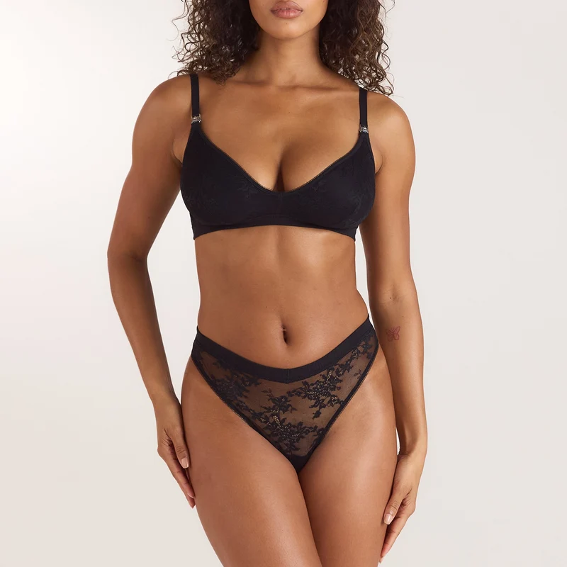 Lace Nurture Nursing BH - Zwart