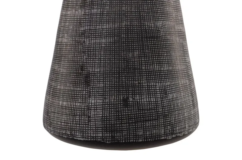 Casa Padrino Luxus Vase Grau Ø 26,5 x H. 53 cm - Hohe Deko Vase aus massivem Farbglas in dunklem Grau - Luxus Deko Accessoires