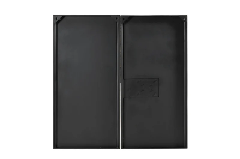 Casa Padrino Luxus Wanddekoration 102 x 5 x H. 101,5 cm - Zweiteiliges Wandrelief Fragment aus Stahl mit Messing im geätzten Antik-Messing Finish - Luxus Deko Accessoires