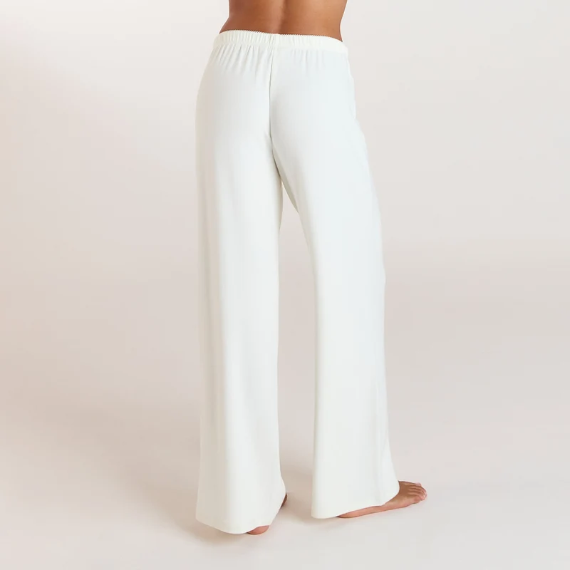 Ribbed Pyjama Broek - Crème