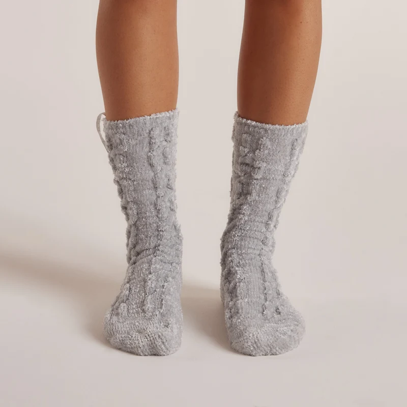 Chenille Gebreide Sokken - Frost