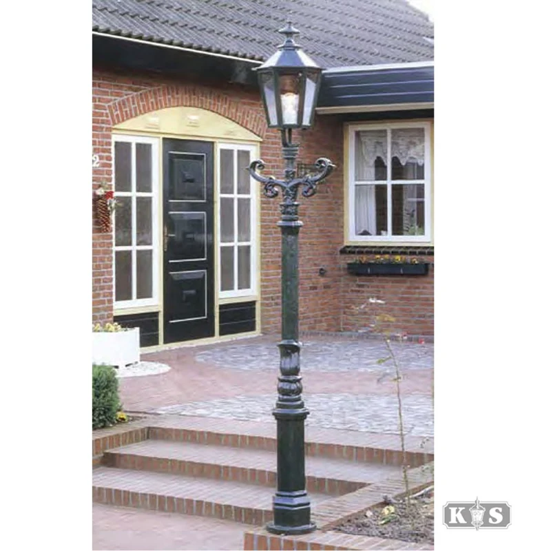 Casa Padrino Jugendstil Gartenlaterne 42 x 29 x H. 225 cm - Verschiedene Farben - Nostalgische Wetterfeste Außenleuchte