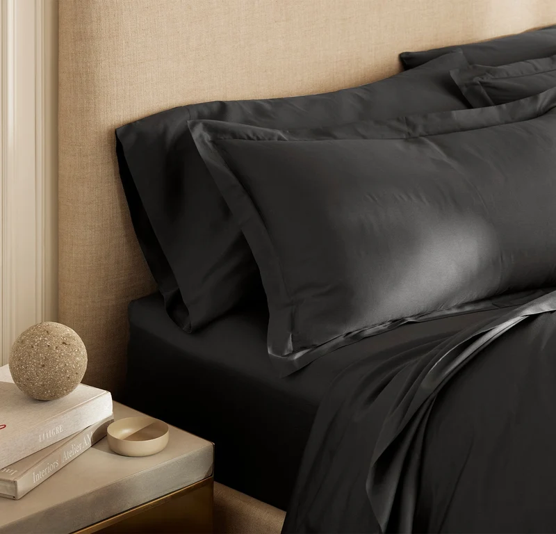 Percale Hemmed Duvet Set - Night