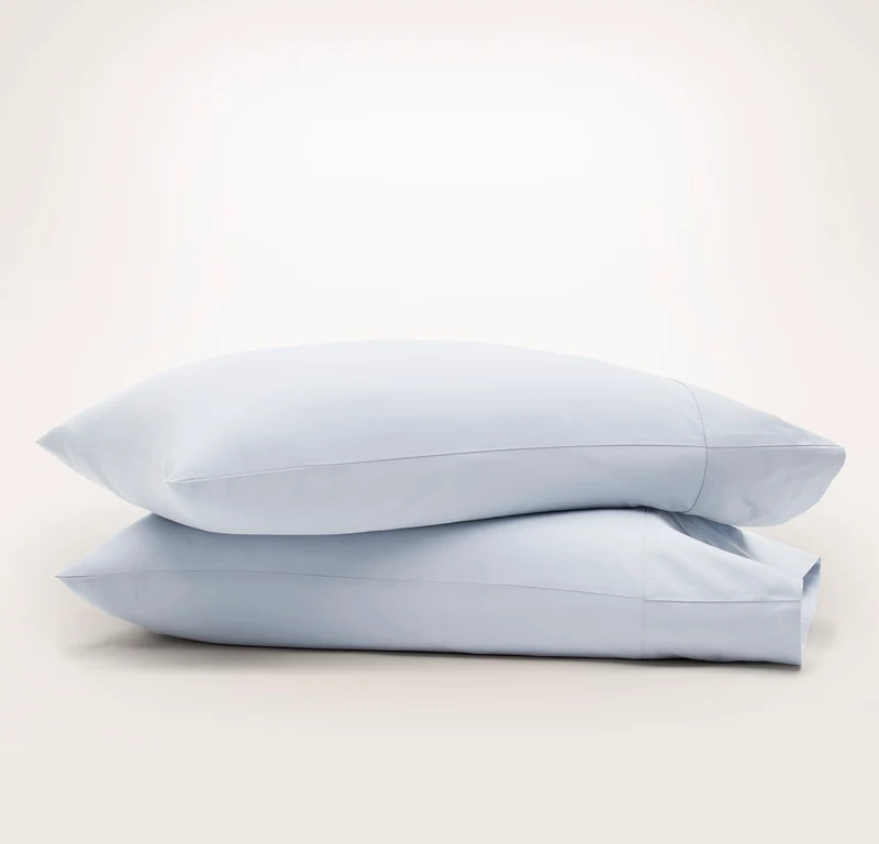 Percale Hemmed Pillowcase Set - Hydrangea
