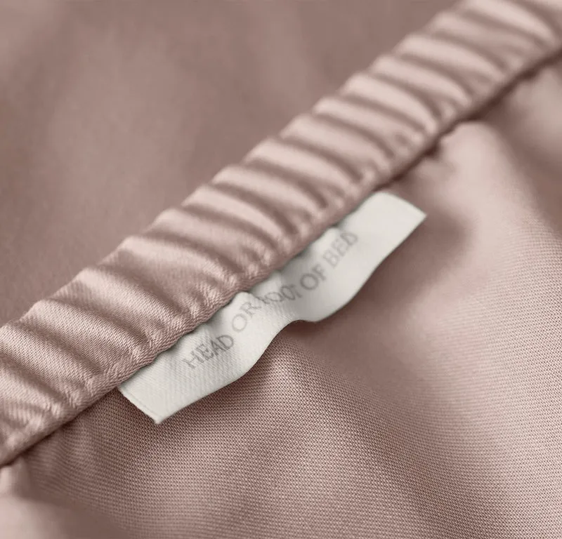 Percale Hemmed Sheet Set - Dusty Rose