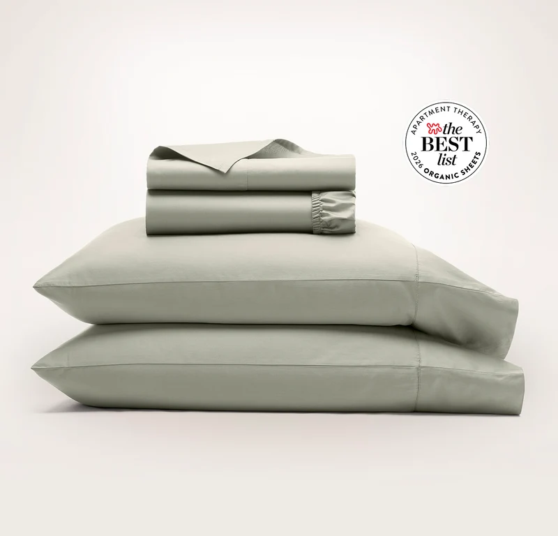 Cooling Percale Sheet Set - Sageleaf