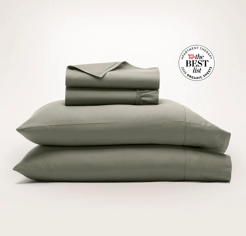 Percale Hemmed Sheet Set - Juniper