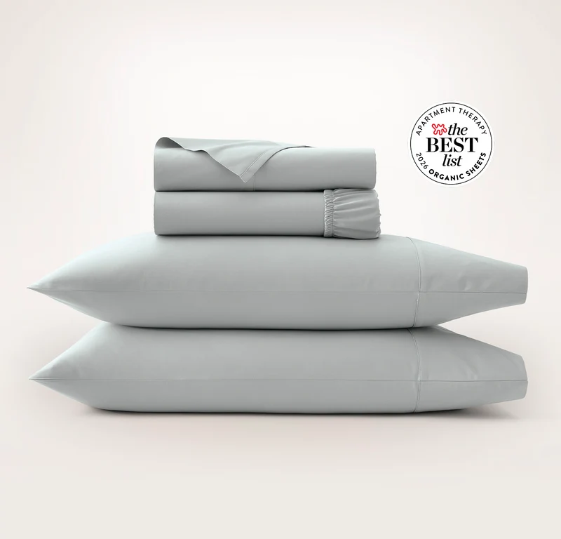 Percale Hemmed Sheet Set - Shore