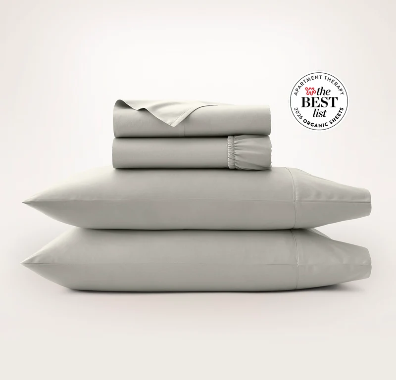 Cooling Percale Sheet Set - Pewter
