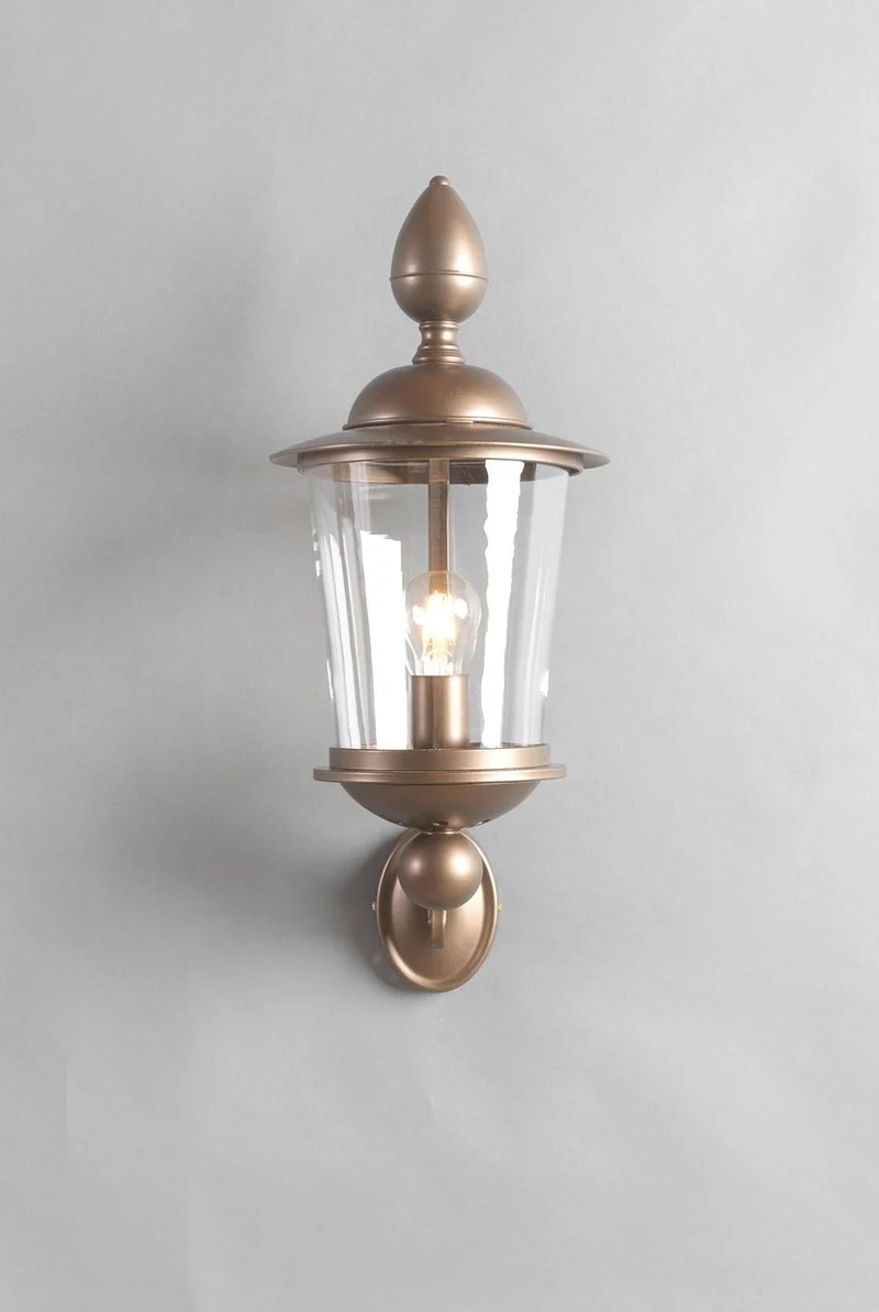 Casa Padrino Luxus Außen Laterne Bronze Ø 24.5 x H. 59 cm - Handgefertigte Laterne aus Schmiedeeisen - Luxus Kollektion - Edel & Prunkvoll