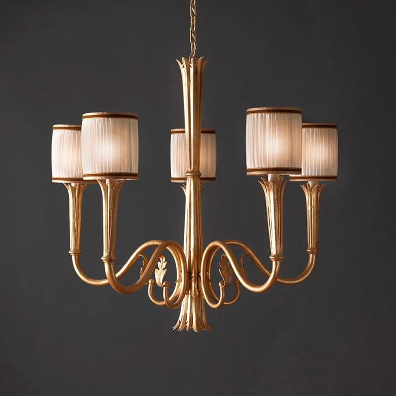 Casa Padrino Luxus Kronleuchter Antikgold Ø 100 x H. 100 cm - Handgefertigter Kronleuchter aus Schmiedeeisen mit Kristallbehang - Luxus Kollektion - Edel & Prunkvoll