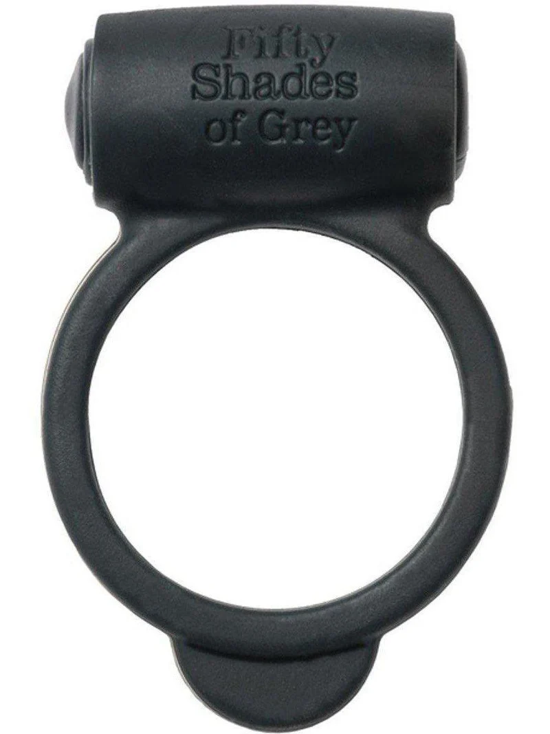 Fifty Shades of Grey Yours and Mine Trillende Cockring - Waterdicht, Siliconen, Clitorisstimulatie