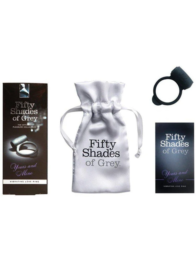 Fifty Shades of Grey Yours and Mine Trillende Cockring - Waterdicht, Siliconen, Clitorisstimulatie